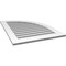 Ekena Millwork Quarter Round Top Right Surface Mount PVC Gable Vent w/ 3-1/2"W x 1"P Standard Frame, 28"W x 38"H GVPQR28X3801SF - alternate 4
